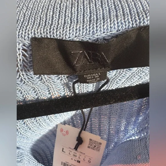 NWT Zara Blue And Pink Shirt SZ L - Picture 4 of 4